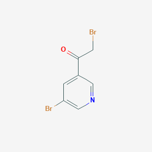 molecular formula C7H5Br2NO B2646213 2-Bromo-1-(5-bromopyridin-3-YL)ethanone CAS No. 734504-22-4