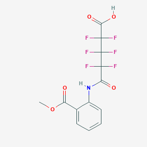 molecular formula C13H9F6NO5 B2646221 2,2,3,3,4,4-Hexafluoro-4-(N-(2-(methoxycarbonyl)phenyl)carbamoyl)butanoic acid CAS No. 1023474-32-9