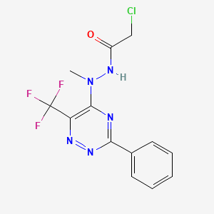 2-chloro-N'-methyl-N'-[3-phenyl-6-(trifluoromethyl)-1,2,4-triazin-5-yl]acetohydrazide