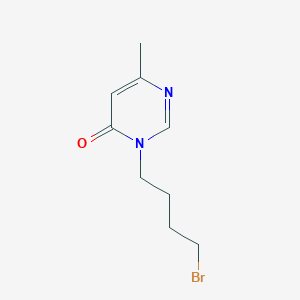 molecular formula C9H13BrN2O B2646229 3-(4-Bromobutyl)-6-methylpyrimidin-4-one CAS No. 1249060-61-4