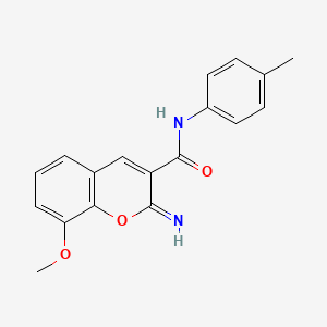 molecular formula C18H16N2O3 B2646232 2-imino-8-methoxy-N-(4-methylphenyl)-2H-chromene-3-carboxamide CAS No. 313954-63-1