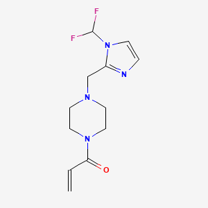 1-[4-[[1-(Difluoromethyl)imidazol-2-yl]methyl]piperazin-1-yl]prop-2-en-1-one