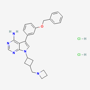 7-[cis-3-(1-azetidinylmethyl)cyclobutyl]-5-[3-(phenylmethoxy)phenyl]-7H-pyrrolo[2,3-d]pyrimidin-4-amine,dihydrochloride