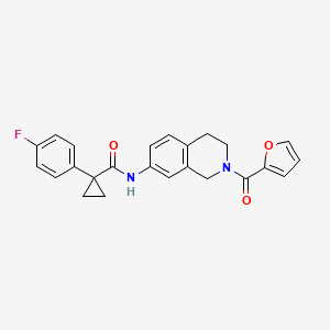 1-(4-fluorophenyl)-N-(2-(furan-2-carbonyl)-1,2,3,4-tetrahydroisoquinolin-7-yl)cyclopropanecarboxamide