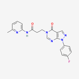 molecular formula C20H17FN6O2 B2646242 3-(1-(4-fluorophenyl)-4-oxo-1H-pyrazolo[3,4-d]pyrimidin-5(4H)-yl)-N-(6-methylpyridin-2-yl)propanamide CAS No. 953201-73-5
