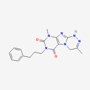 3,9-dimethyl-7-(3-phenylpropyl)-1,4-dihydro[1,2,4]triazino[3,4-f]purine-6,8(7H,9H)-dione