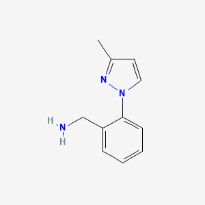 molecular formula C11H13N3 B2646252 [2-(3-methyl-1H-pyrazol-1-yl)phenyl]methanamine CAS No. 1006442-61-0