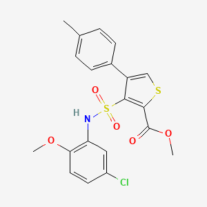 Methyl 3-[(5-chloro-2-methoxyphenyl)sulfamoyl]-4-(4-methylphenyl)thiophene-2-carboxylate