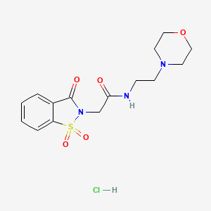 2-(1,1-dioxido-3-oxobenzo[d]isothiazol-2(3H)-yl)-N-(2-morpholinoethyl)acetamide hydrochloride