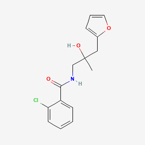 2-chloro-N-(3-(furan-2-yl)-2-hydroxy-2-methylpropyl)benzamide