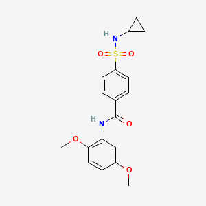 molecular formula C18H20N2O5S B2646266 4-(环丙基磺酰胺基)-N-(2,5-二甲氧基苯基)苯甲酰胺 CAS No. 898657-23-3