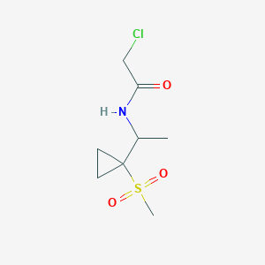 2-Chloro-N-[1-(1-methylsulfonylcyclopropyl)ethyl]acetamide