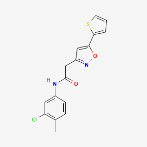 N-(3-chloro-4-methylphenyl)-2-(5-(thiophen-2-yl)isoxazol-3-yl)acetamide
