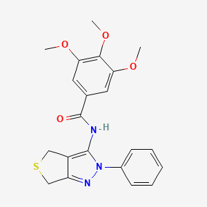 3,4,5-trimethoxy-N-(2-phenyl-4,6-dihydro-2H-thieno[3,4-c]pyrazol-3-yl)benzamide