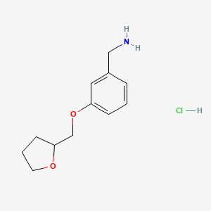 [3-(Oxolan-2-ylmethoxy)phenyl]methanamine;hydrochloride