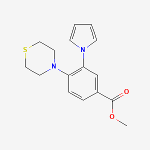methyl 3-(1H-pyrrol-1-yl)-4-(1,4-thiazinan-4-yl)benzenecarboxylate