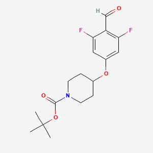 molecular formula C17H21F2NO4 B2646314 叔丁基4-(3,5-二氟-4-甲酰苯氧基)哌啶-1-羧酸酯 CAS No. 2247849-86-9