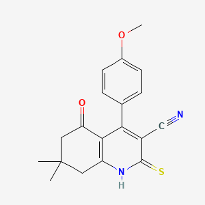 2-Mercapto-4-(4-methoxyphenyl)-7,7-dimethyl-5-oxo-5,6,7,8-tetrahydroquinoline-3-carbonitrile