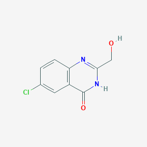 molecular formula C9H7ClN2O2 B2646330 6-Chloro-2-(hydroxymethyl)quinazolin-4(3H)-one CAS No. 14397-82-1