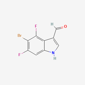 molecular formula C9H4BrF2NO B2646332 5-Bromo-4,6-difluoro-1H-indole-3-carbaldehyde CAS No. 1467059-98-8