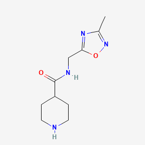 molecular formula C10H17ClN4O2 B2646336 N-[(3-Methyl-1,2,4-oxadiazol-5-YL)methyl]piperidine-4-carboxamide dihydro+ CAS No. 1820717-19-8