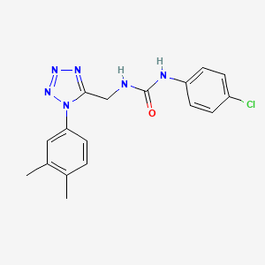 1-(4-chlorophenyl)-3-((1-(3,4-dimethylphenyl)-1H-tetrazol-5-yl)methyl)urea