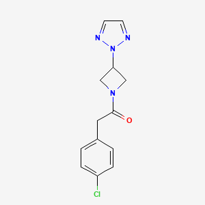 molecular formula C13H13ClN4O B2646347 1-(3-(2H-1,2,3-三唑-2-基)氮杂环丁-1-基)-2-(4-氯苯基)乙酮 CAS No. 2194845-63-9