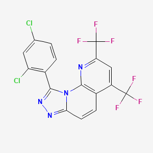 9-(2,4-Dichlorophenyl)-2,4-bis(trifluoromethyl)[1,2,4]triazolo[4,3-a][1,8]naphthyridine