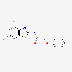 molecular formula C15H10Cl2N2O2S B2646362 N-(4,6-dichloro-1,3-benzothiazol-2-yl)-2-phenoxyacetamide CAS No. 868368-57-4