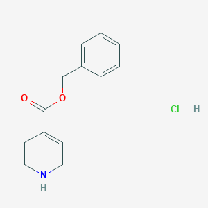 molecular formula C13H16ClNO2 B2646366 苄基1,2,3,6-四氢吡啶-4-羧酸盐；盐酸盐 CAS No. 2580214-06-6