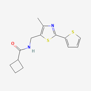 N-((4-methyl-2-(thiophen-2-yl)thiazol-5-yl)methyl)cyclobutanecarboxamide