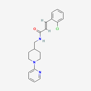 molecular formula C20H22ClN3O B2646370 (E)-3-(2-chlorophenyl)-N-((1-(pyridin-2-yl)piperidin-4-yl)methyl)acrylamide CAS No. 1235672-41-9