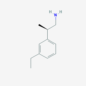 molecular formula C11H17N B2646371 (2R)-2-(3-Ethylphenyl)propan-1-amine CAS No. 2248187-30-4