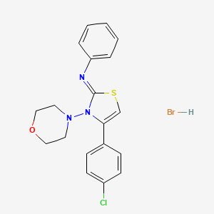 (Z)-N-(4-(4-chlorophenyl)-3-morpholinothiazol-2(3H)-ylidene)aniline hydrobromide