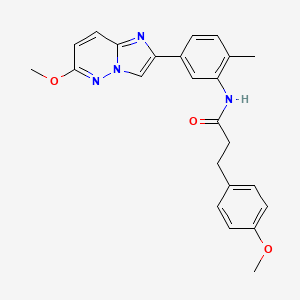 N-(5-(6-methoxyimidazo[1,2-b]pyridazin-2-yl)-2-methylphenyl)-3-(4-methoxyphenyl)propanamide