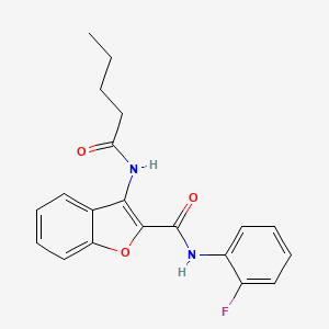 molecular formula C20H19FN2O3 B2646378 N-(2-fluorophenyl)-3-pentanamidobenzofuran-2-carboxamide CAS No. 887875-08-3