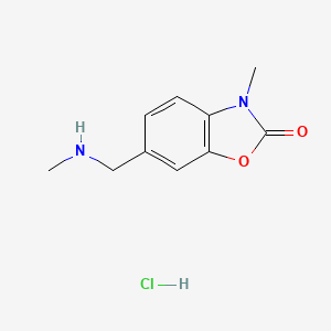 3-Methyl-6-(methylaminomethyl)-1,3-benzoxazol-2-one;hydrochloride