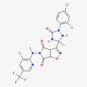 5-[[3-chloro-5-(trifluoromethyl)-2-pyridinyl](methyl)amino]-3-[1-(2,4-dichlorophenyl)-3-methyl-5-oxo-1,2,4-triazolan-3-yl]-3aH-pyrrolo[3,4-d]isoxazole-4,6(5H,6aH)-dione