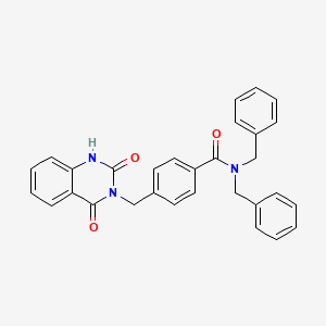 N,N-dibenzyl-4-[(2,4-dioxo-1H-quinazolin-3-yl)methyl]benzamide