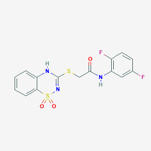 N-(2,5-difluorophenyl)-2-((1,1-dioxido-4H-benzo[e][1,2,4]thiadiazin-3-yl)thio)acetamide