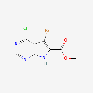 Methyl 5-bromo-4-chloro-7H-pyrrolo[2,3-d]pyrimidine-6-carboxylate