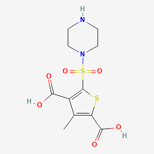 3-Methyl-5-(piperazine-1-sulfonyl)thiophene-2,4-dicarboxylic acid