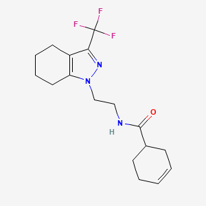 N-(2-(3-(trifluoromethyl)-4,5,6,7-tetrahydro-1H-indazol-1-yl)ethyl)cyclohex-3-enecarboxamide