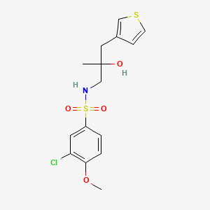 S-(3-chloro-4-methoxyphenyl)-2-hydroxy-2-methyl-3-(thiophen-3-yl)propane-1-sulfonamido