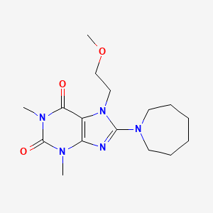 8-(azepan-1-yl)-7-(2-methoxyethyl)-1,3-dimethyl-1H-purine-2,6(3H,7H)-dione