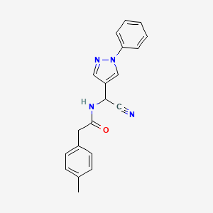 N-[cyano(1-phenyl-1H-pyrazol-4-yl)methyl]-2-(4-methylphenyl)acetamide