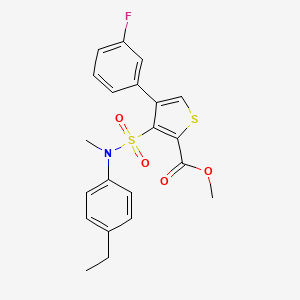 Methyl 3-{[(4-ethylphenyl)(methyl)amino]sulfonyl}-4-(3-fluorophenyl)thiophene-2-carboxylate