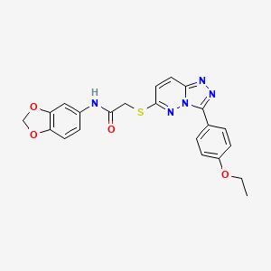N-(benzo[d][1,3]dioxol-5-yl)-2-((3-(4-ethoxyphenyl)-[1,2,4]triazolo[4,3-b]pyridazin-6-yl)thio)acetamide