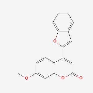 molecular formula C18H12O4 B2646449 4-(1-Benzofuran-2-yl)-7-methoxychromen-2-one CAS No. 108154-51-4