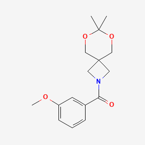 molecular formula C16H21NO4 B2646454 (7,7-Dimethyl-6,8-dioxa-2-azaspiro[3.5]nonan-2-yl)(3-methoxyphenyl)methanone CAS No. 1396717-11-5